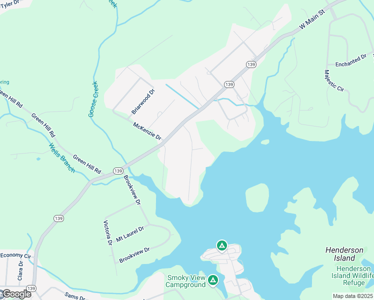 map of restaurants, bars, coffee shops, grocery stores, and more near 1533 Smoky View Drive in Dandridge