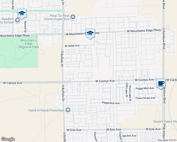 map of restaurants, bars, coffee shops, grocery stores, and more near 7558 Schuders Avenue in Las Vegas