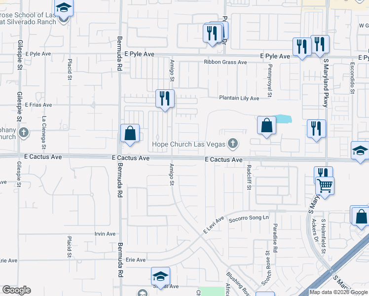 map of restaurants, bars, coffee shops, grocery stores, and more near 10460 Beautiful Fruit Street in Las Vegas