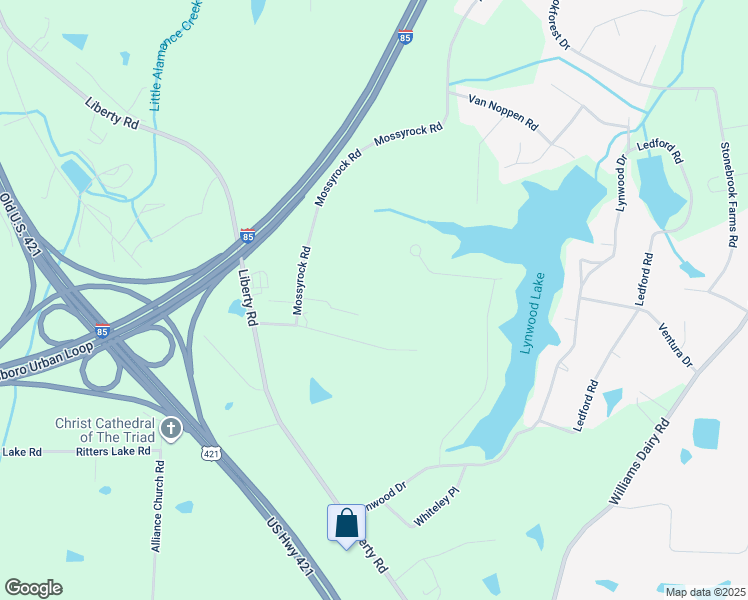 map of restaurants, bars, coffee shops, grocery stores, and more near 2419 Varner Road in Greensboro