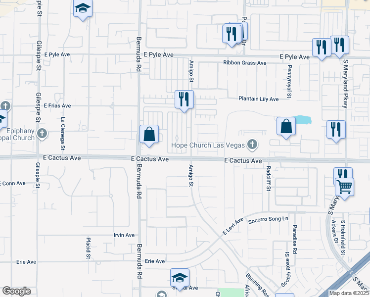 map of restaurants, bars, coffee shops, grocery stores, and more near 10463 Beautiful Fruit Street in Las Vegas