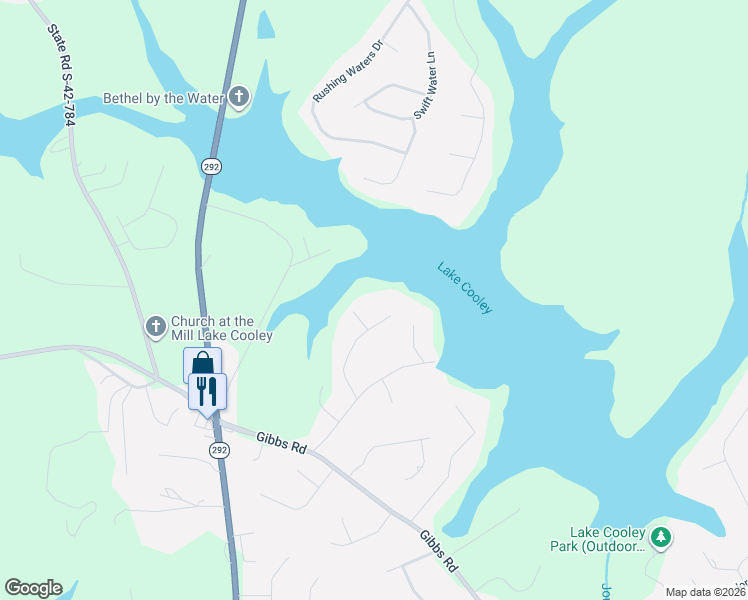 map of restaurants, bars, coffee shops, grocery stores, and more near 329 Hillcove Point in Wellford