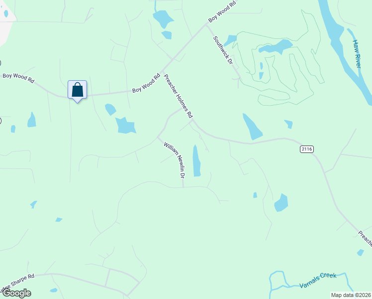 map of restaurants, bars, coffee shops, grocery stores, and more near 3352 William Newlin Drive in Graham