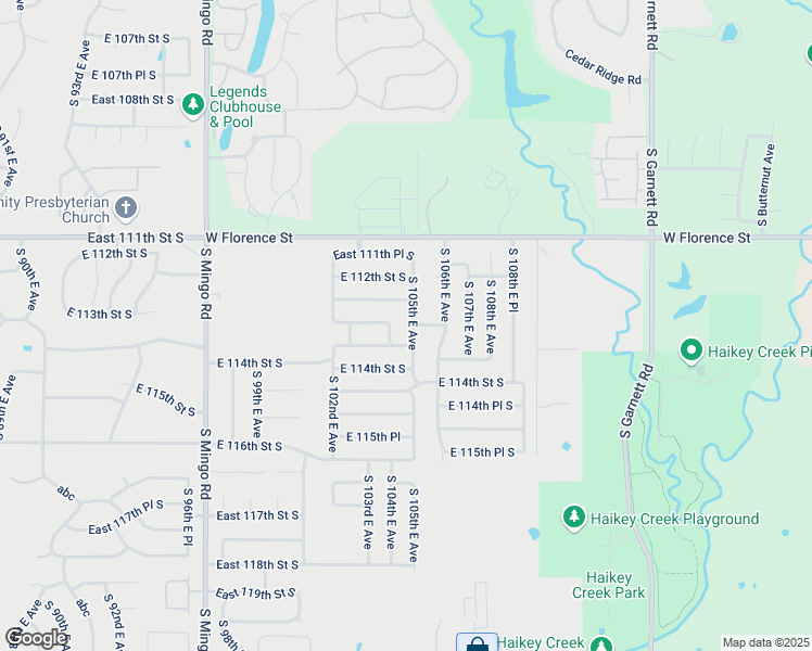 map of restaurants, bars, coffee shops, grocery stores, and more near 11306 South 105th East Avenue in Bixby