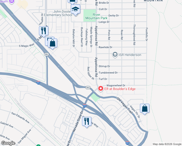 map of restaurants, bars, coffee shops, grocery stores, and more near 1333 Barberry Court in Henderson