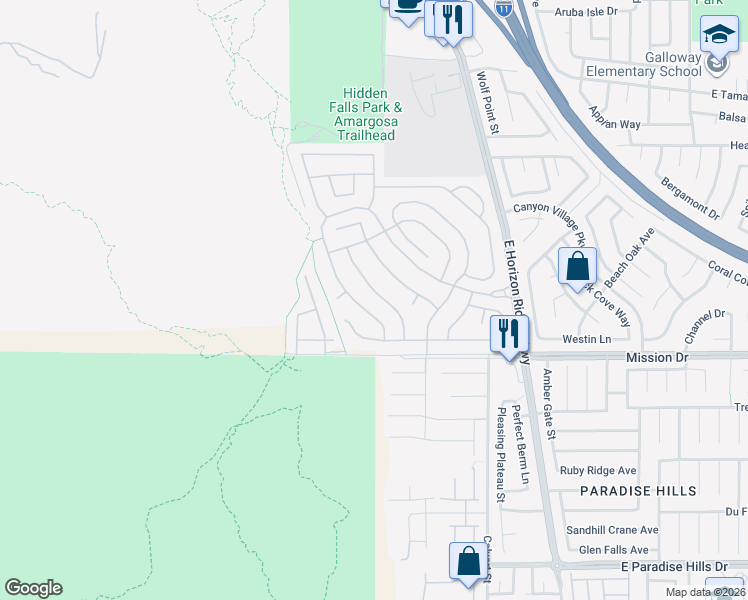 map of restaurants, bars, coffee shops, grocery stores, and more near 769 Wigan Pier Drive in Henderson