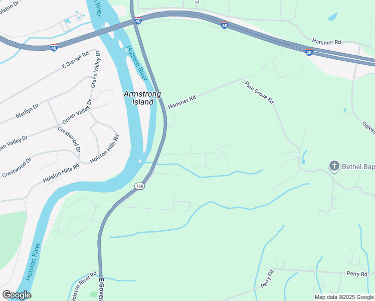 map of restaurants, bars, coffee shops, grocery stores, and more near 5101 Windsor Springs Lane in Knoxville