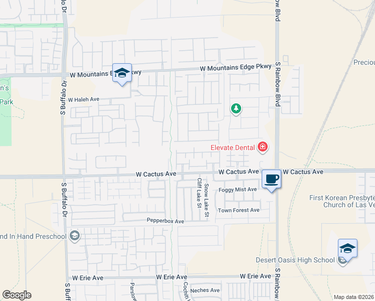 map of restaurants, bars, coffee shops, grocery stores, and more near 7268 Sterling Rock Avenue in Las Vegas