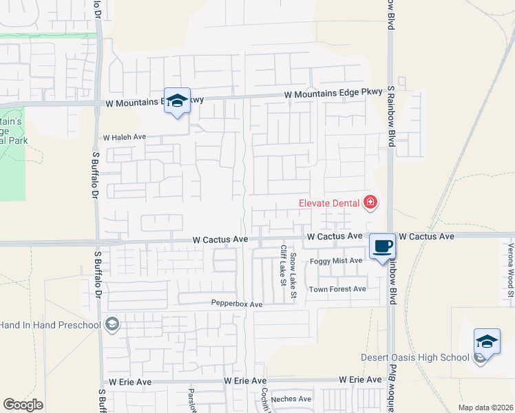 map of restaurants, bars, coffee shops, grocery stores, and more near 7304 Sterling Rock Avenue in Las Vegas