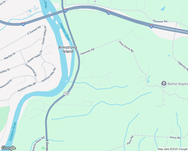 map of restaurants, bars, coffee shops, grocery stores, and more near 5101 Windsor Springs Lane in Knoxville