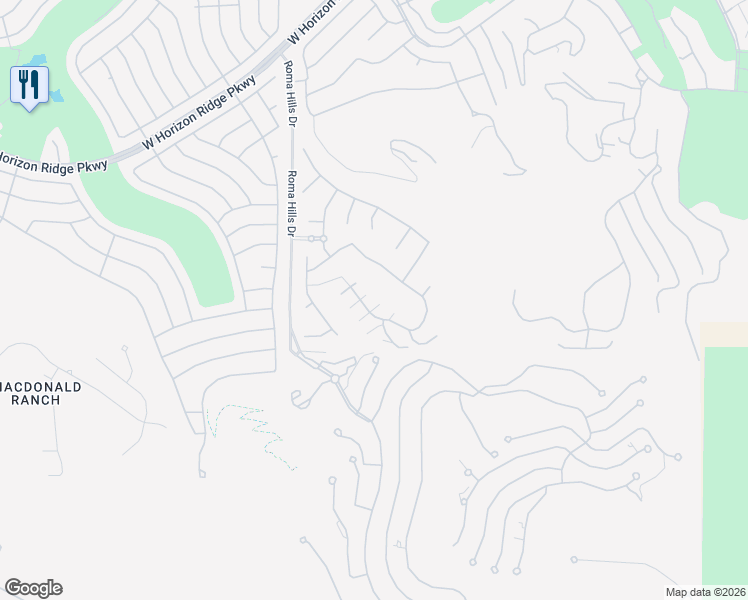 map of restaurants, bars, coffee shops, grocery stores, and more near 802 Dragons Eye Drive in Henderson