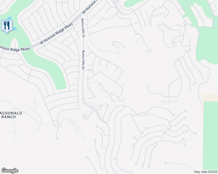 map of restaurants, bars, coffee shops, grocery stores, and more near 802 Dragons Eye Drive in Henderson