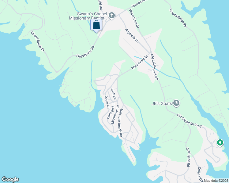 map of restaurants, bars, coffee shops, grocery stores, and more near 1509 Irish Lane in Dandridge