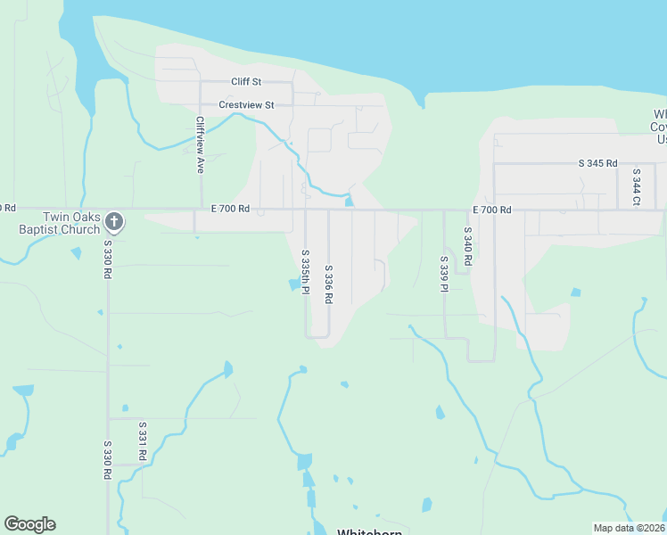 map of restaurants, bars, coffee shops, grocery stores, and more near 70254 South 336 Road in Wagoner