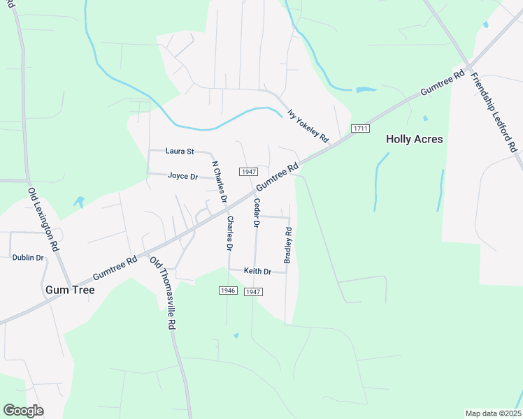 map of restaurants, bars, coffee shops, grocery stores, and more near Javan Drive in Winston-Salem