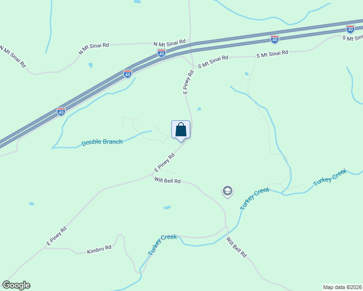 map of restaurants, bars, coffee shops, grocery stores, and more near 1500 East Piney Road in Dickson