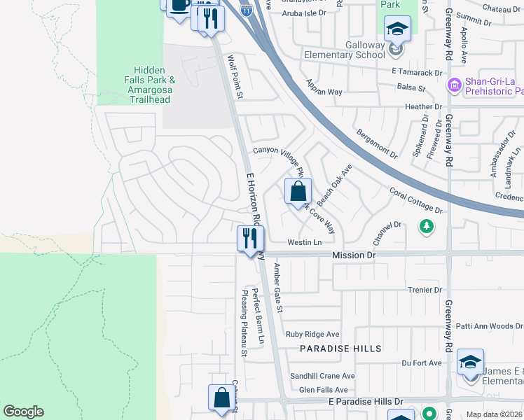 map of restaurants, bars, coffee shops, grocery stores, and more near 843 Rusty Anchor Way in Henderson