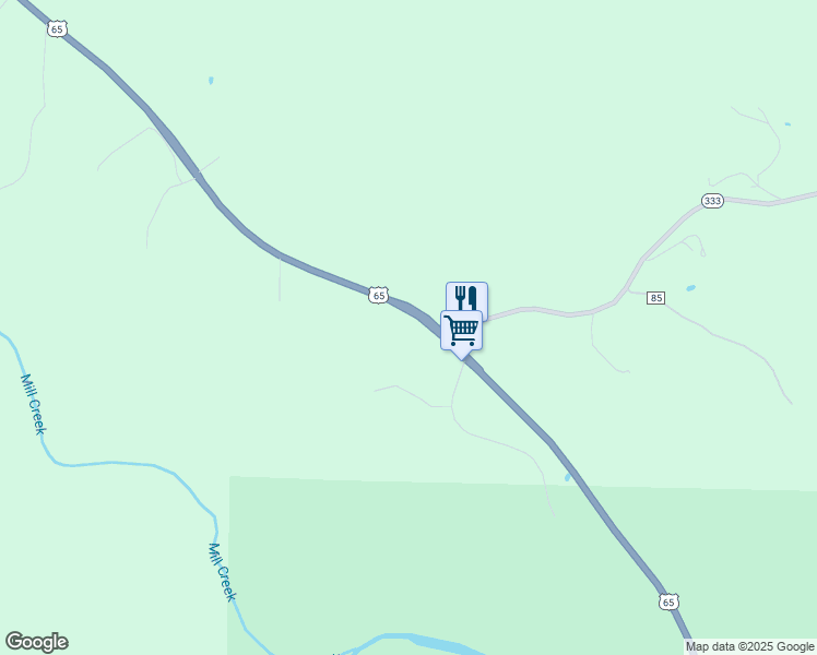 map of restaurants, bars, coffee shops, grocery stores, and more near 12633 U.S. 65 in Saint Joe