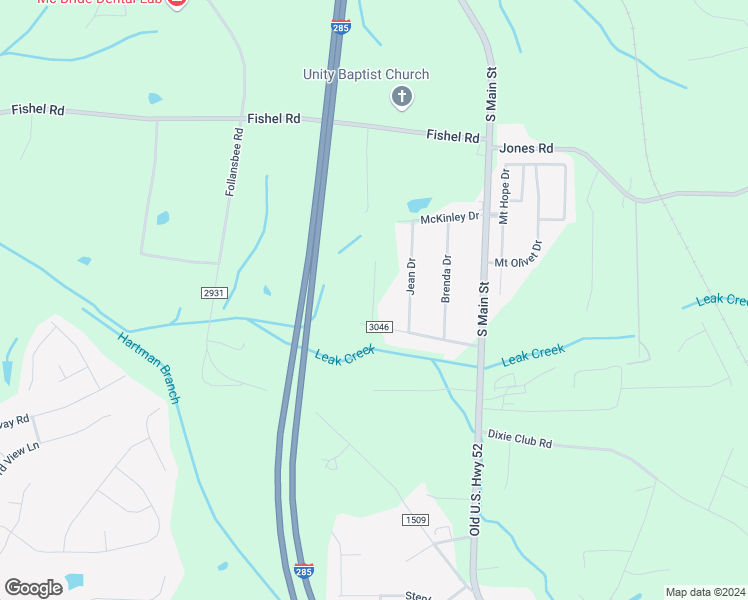 map of restaurants, bars, coffee shops, grocery stores, and more near Kershaw Court in Winston-Salem