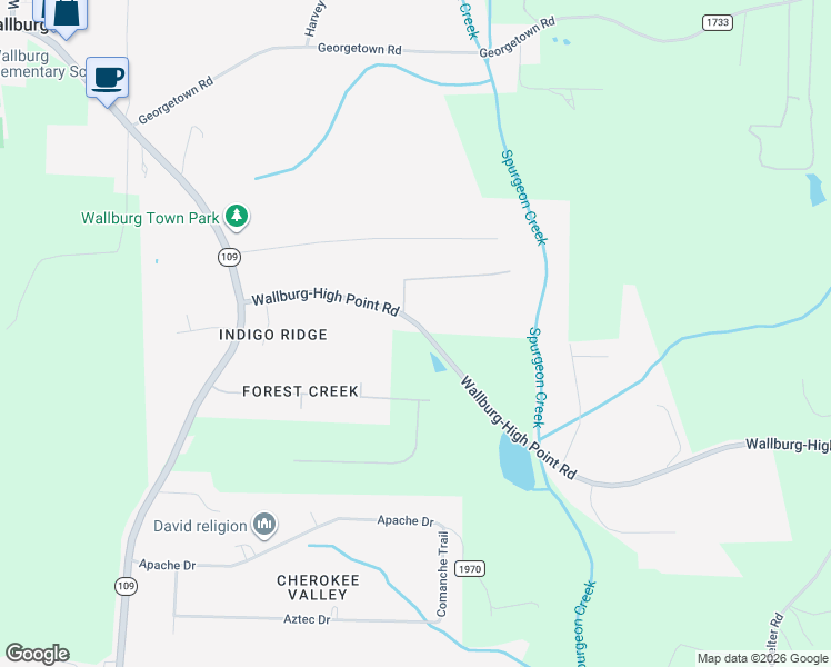 map of restaurants, bars, coffee shops, grocery stores, and more near 541 Wallburg-High Point Road in High Point