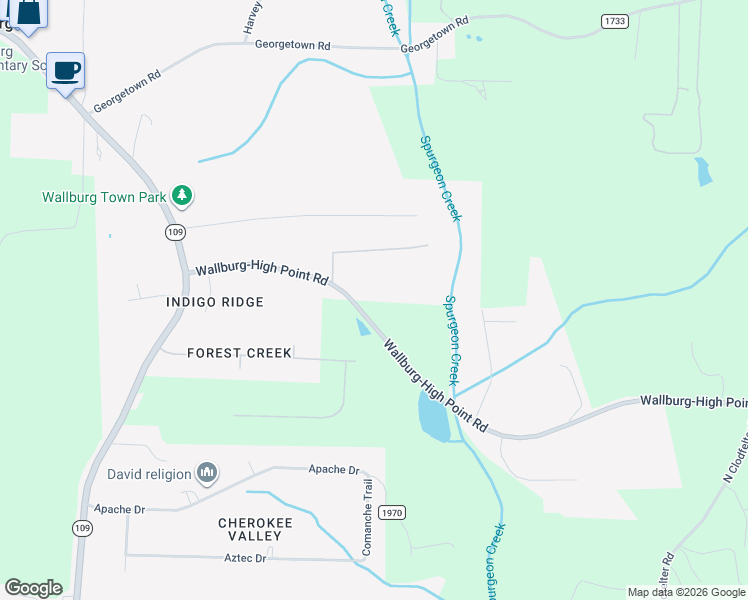 map of restaurants, bars, coffee shops, grocery stores, and more near 541 Wallburg-High Point Road in High Point