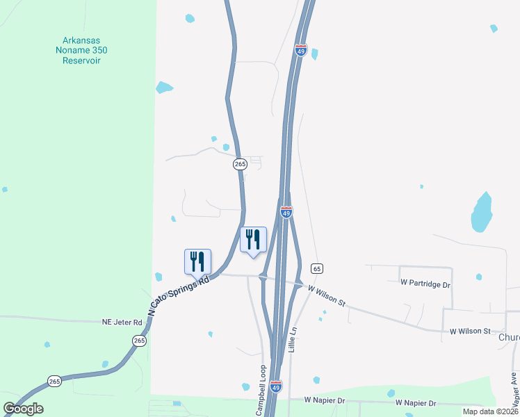 map of restaurants, bars, coffee shops, grocery stores, and more near 390 North Cato Springs Road in Fayetteville
