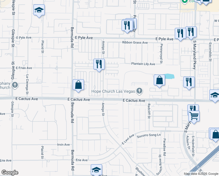 map of restaurants, bars, coffee shops, grocery stores, and more near 10460 Beautiful Fruit Street in Las Vegas