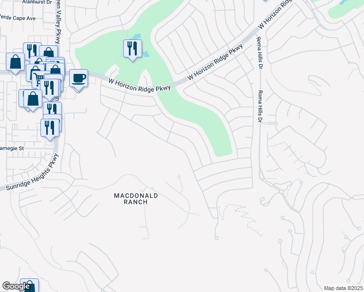 map of restaurants, bars, coffee shops, grocery stores, and more near 2112 King Mesa Drive in Henderson