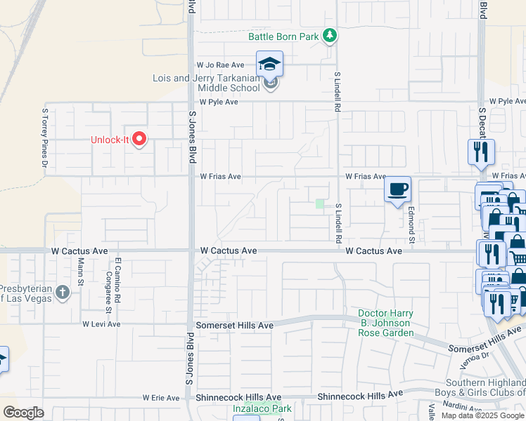 map of restaurants, bars, coffee shops, grocery stores, and more near 10395 Joaquin Fire Street in Las Vegas