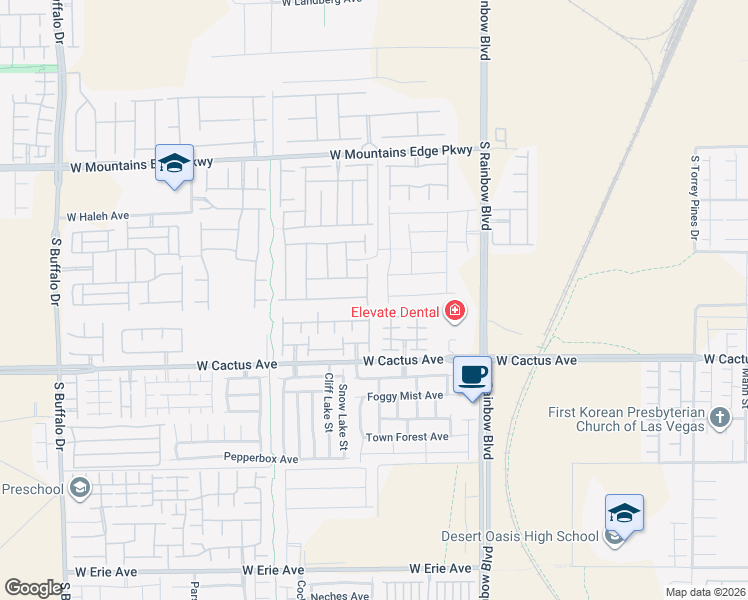 map of restaurants, bars, coffee shops, grocery stores, and more near 10382 Denman Street in Las Vegas