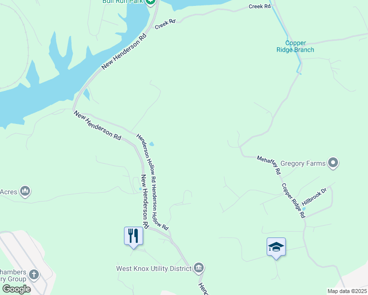 map of restaurants, bars, coffee shops, grocery stores, and more near 1236 Mehaffey Road in Powell