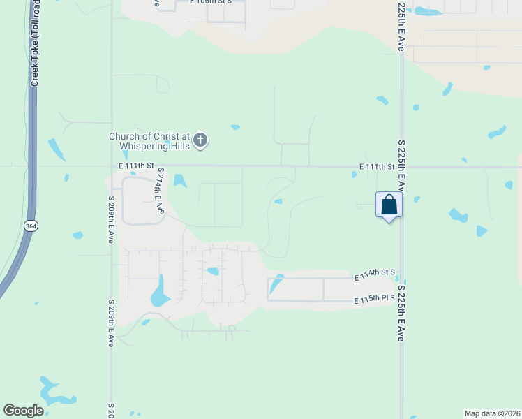 map of restaurants, bars, coffee shops, grocery stores, and more near 21080-22498 East 111th Street South in Broken Arrow