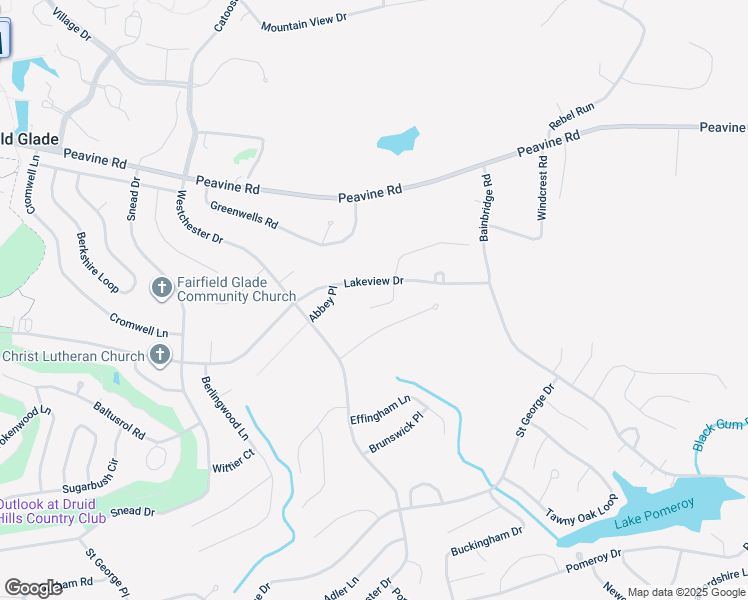 map of restaurants, bars, coffee shops, grocery stores, and more near 41 Shannondale Lane in Crossville