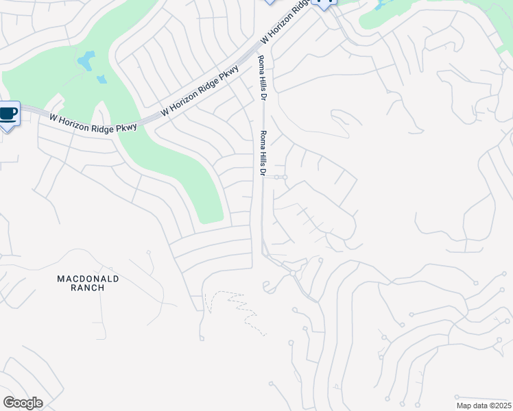 map of restaurants, bars, coffee shops, grocery stores, and more near 1862 High Mesa Drive in Henderson