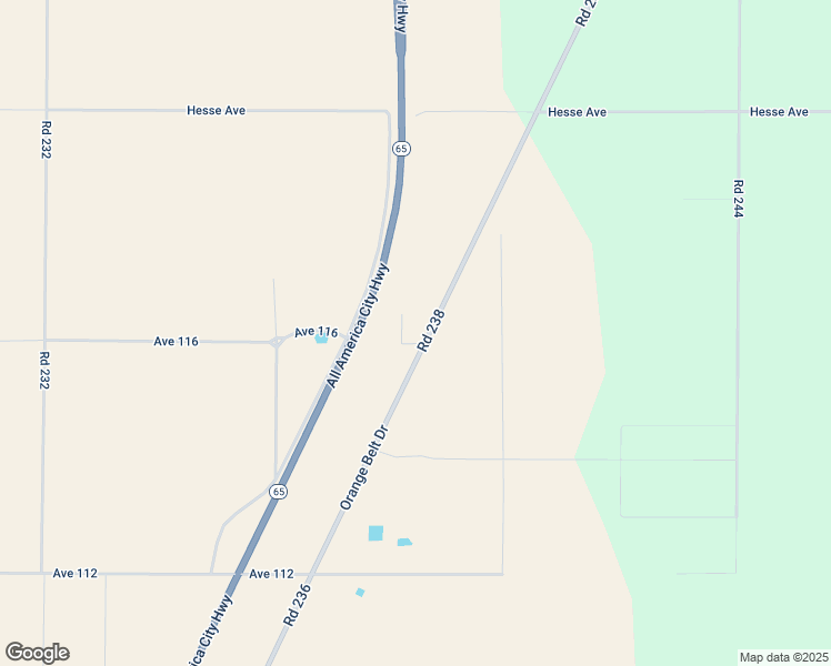 map of restaurants, bars, coffee shops, grocery stores, and more near 11645 Orange Belt Drive in Porterville