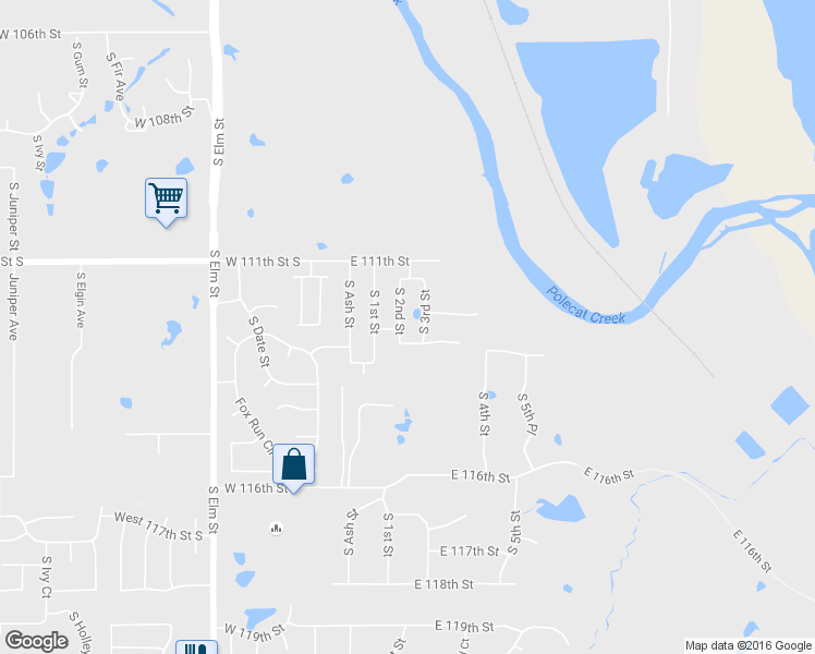 map of restaurants, bars, coffee shops, grocery stores, and more near 11113 South 2nd Street in Jenks