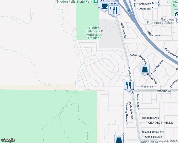 map of restaurants, bars, coffee shops, grocery stores, and more near 745 Wigan Pier Drive in Henderson