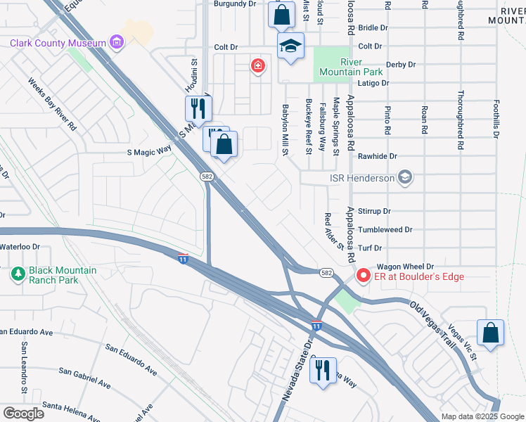 map of restaurants, bars, coffee shops, grocery stores, and more near 2161 Rio Rancho Pointe Place in Henderson