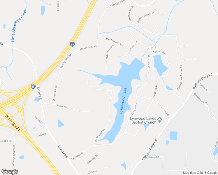 map of restaurants, bars, coffee shops, grocery stores, and more near 5123 Mockingbird Road in Greensboro