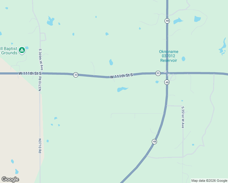 map of restaurants, bars, coffee shops, grocery stores, and more near 35984 Oklahoma 33 in Mannford