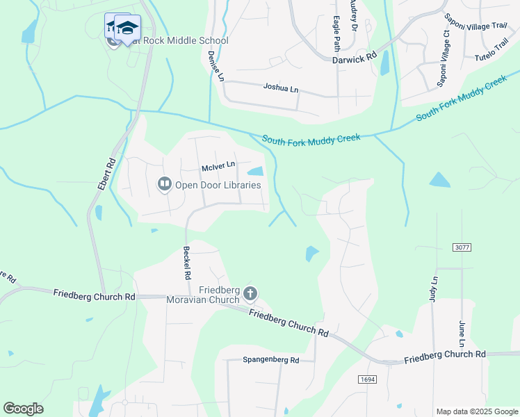 map of restaurants, bars, coffee shops, grocery stores, and more near 4655 Beckel Road in Winston-Salem