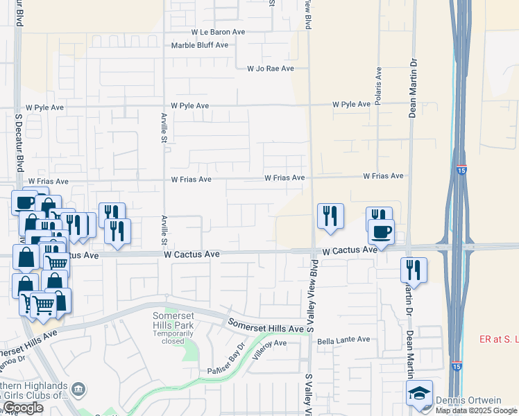 map of restaurants, bars, coffee shops, grocery stores, and more near 4017 Victoria Agave Avenue in Las Vegas