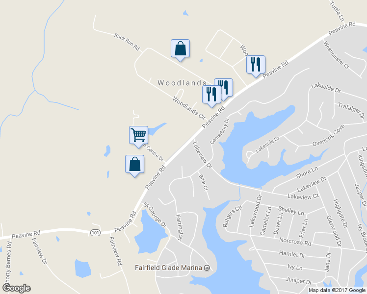 map of restaurants, bars, coffee shops, grocery stores, and more near 5163 Peavine Road in Crossville