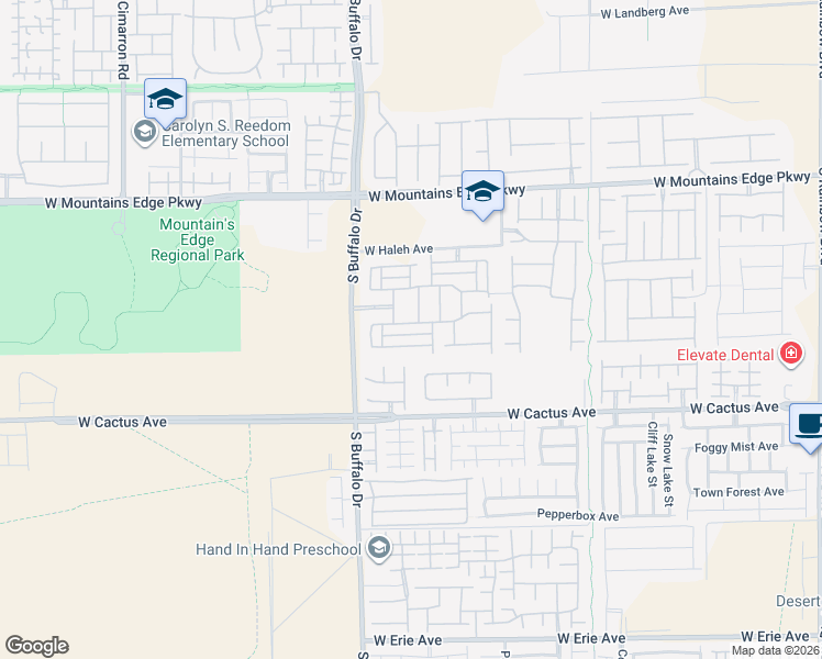 map of restaurants, bars, coffee shops, grocery stores, and more near 7703 Windy Meadow Avenue in Las Vegas