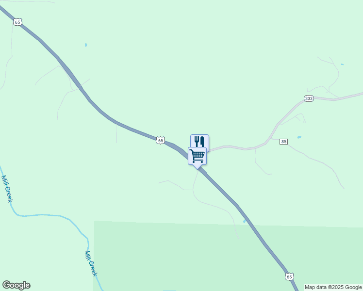 map of restaurants, bars, coffee shops, grocery stores, and more near 12633 U.S. 65 in Saint Joe