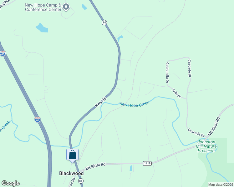 map of restaurants, bars, coffee shops, grocery stores, and more near 5416 North Carolina 86 in Chapel Hill