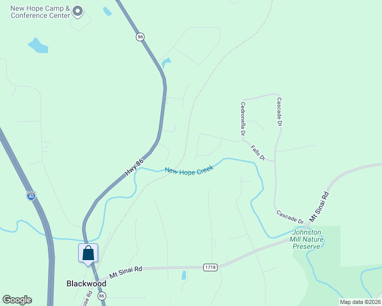 map of restaurants, bars, coffee shops, grocery stores, and more near 5415 State Road 1876 in Chapel Hill