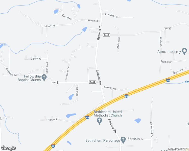 map of restaurants, bars, coffee shops, grocery stores, and more near 493 Redland Road in Advance
