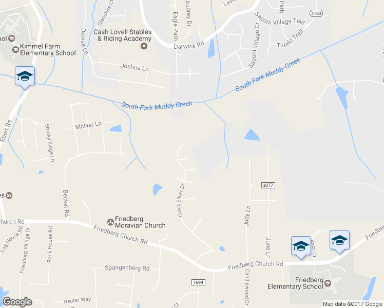 map of restaurants, bars, coffee shops, grocery stores, and more near 1959 Tiger Eye Court in Winston-Salem