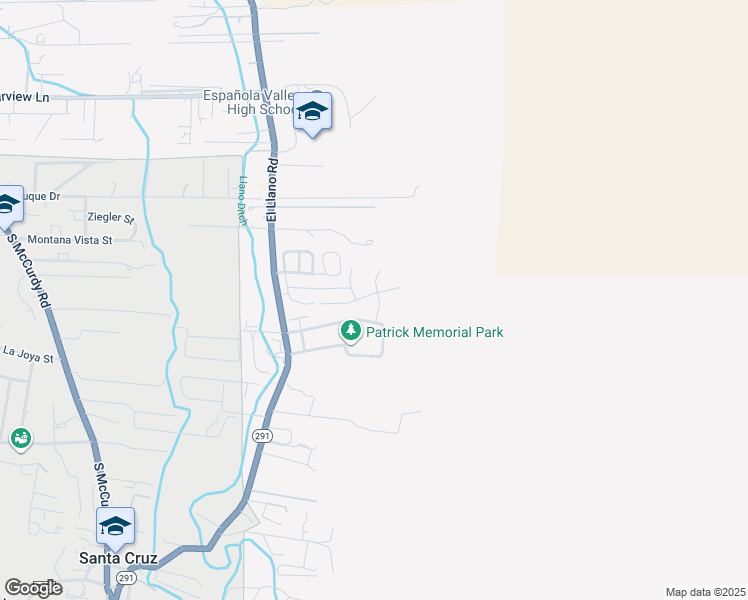 map of restaurants, bars, coffee shops, grocery stores, and more near 1820 Calle Del Rancho in Española
